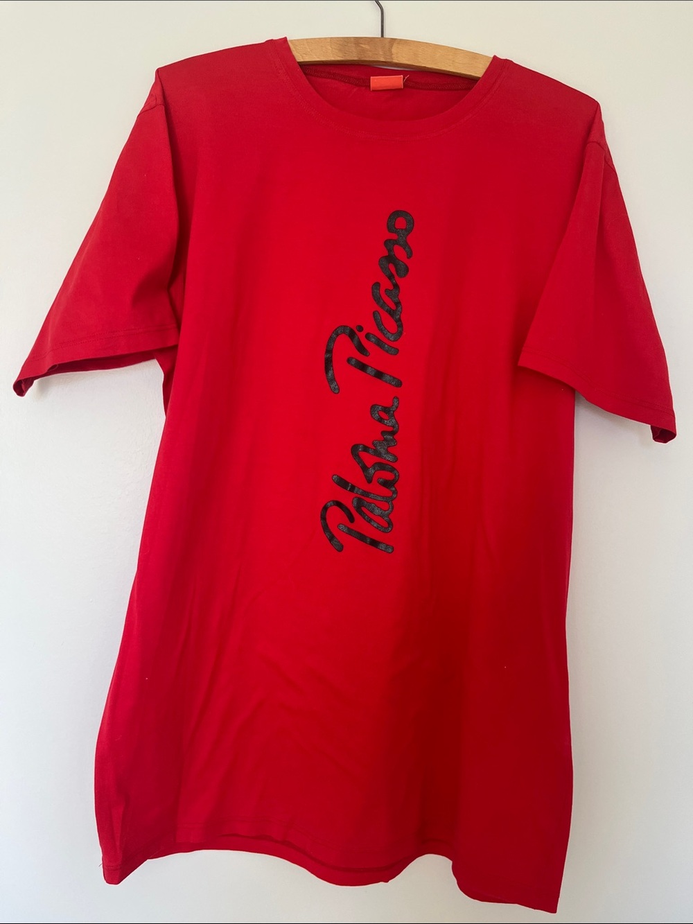 Paloma Picasso Signature Red Short-Sleeve Graphic Cotton Cover Up, OS